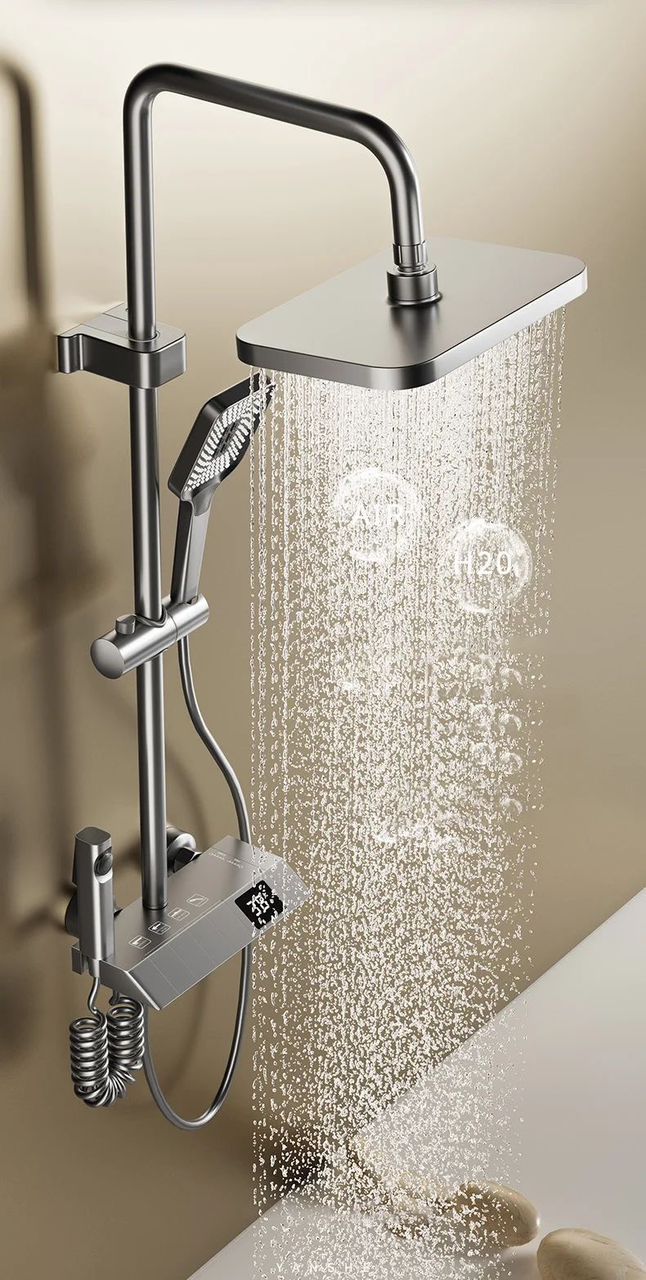 نمایشگر LED دما و کلیدهای کنترلی پیانویی دوش هوشمند دیکالان مدل DKL.90847
