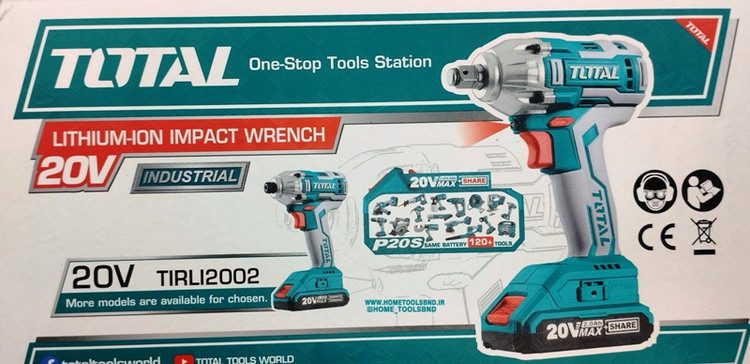 آچار بکس شارژی مدل 20V TIWLI2001 برند توتال TOTAL