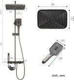 علم دوش به همراه دوش تلفنی و بارانی