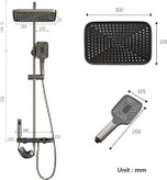 دوش حمام پیانویی هوشمند نمایشگردار دیجیتال - برند هایشنگ - اصلی