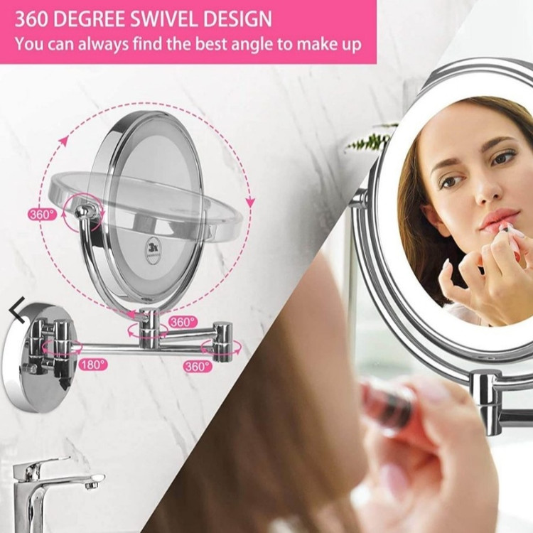 آینه سرویس بهداشتی مدل بازویی و ذربینی برند های شن Hyshin