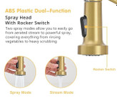 شیر ظرفشویی فنری دو منظوره برند Huadiao اصلی