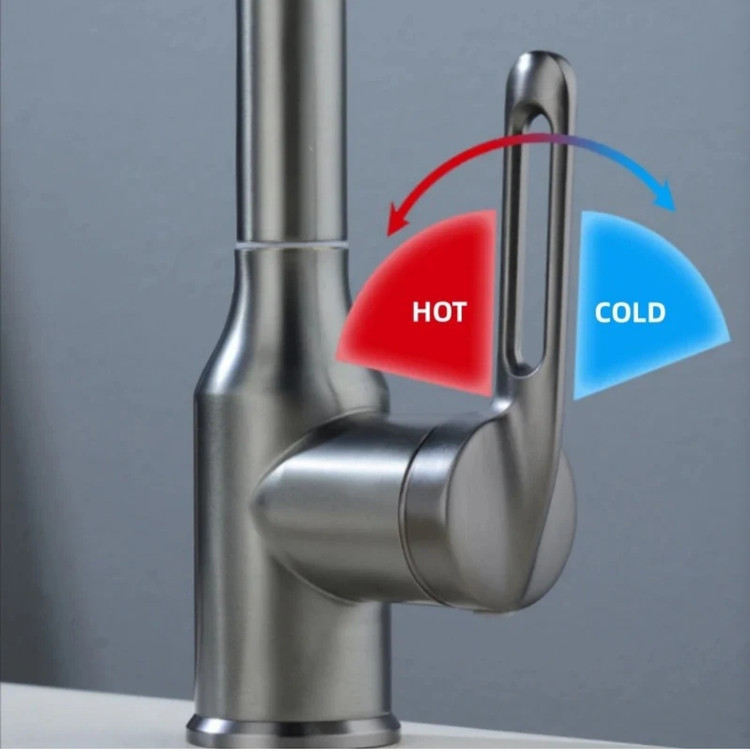 شیر روشویی دو حالته ۳۶۰ درجه برند Luxury Faucets با طراحی لوکس