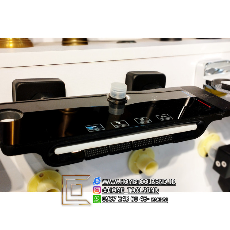 علم دوش حمام مدل پیانویی نمایشگردار هوشمند صفحه شیشه ای _ برند HuaDiao اصلی