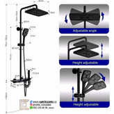 دوش حمام پیانویی نمایشگردار هوشمند درجه یک برند دیکولان اصلی