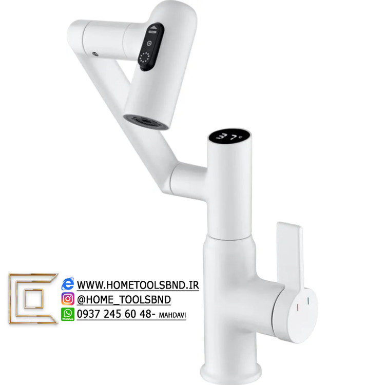 شیر روشویی در رنگ سفید