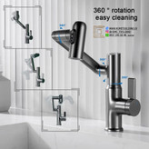 شیر روشویی تلسکوپی نمایشگر دار