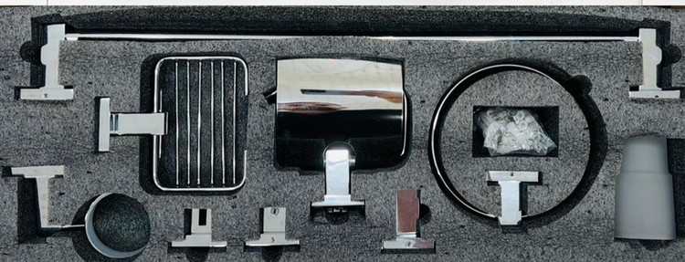 ست 10 پارچه سرویس بهداشتی استیل 304_SUS ضد زنگ وارداتی برند هایشنگ