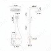 دوش حمام هوشمند مدل پیانویی نمایشگردار دیجیتال رنگ دلفینی برند دیکالان