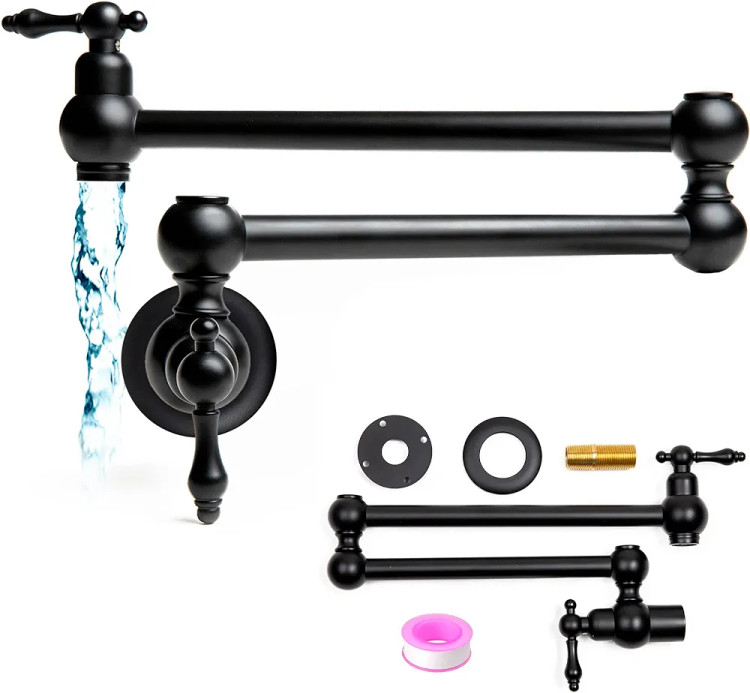 نمای نزدیک از آبکاری مات شیر تاشو خاص