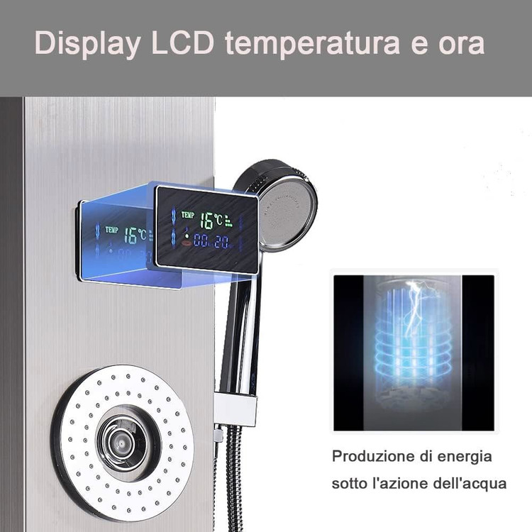 پنل دوش ماساژور دار مدل نمایشگردار دیجیتال برند PING