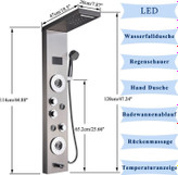 پنل دوش ماساژور دار مدل نمایشگردار دیجیتال برند PING