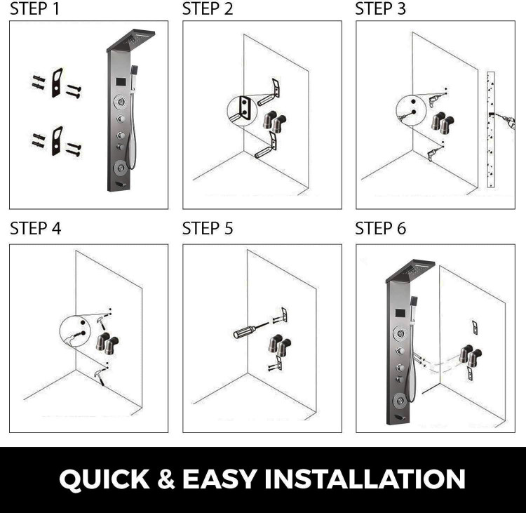 پنل دوش حمام هوشمند نمایشگر دیجیتال: تجربهای جدید از راحتی