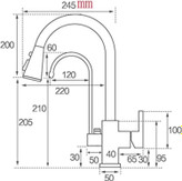 شیر ظرفشویی دو کاره شاوری 360 درجه مدل آب تصفیه دار برند هوادیائو
