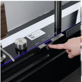 سینک ظرفشویی آبشاری هوشمند مدل پیانویی 5 کلید نمایشگردار دیجیتال طرح لانه زنبوری sus304 گرید A برند هوادیائو اصلی رنگ نوک مدادی