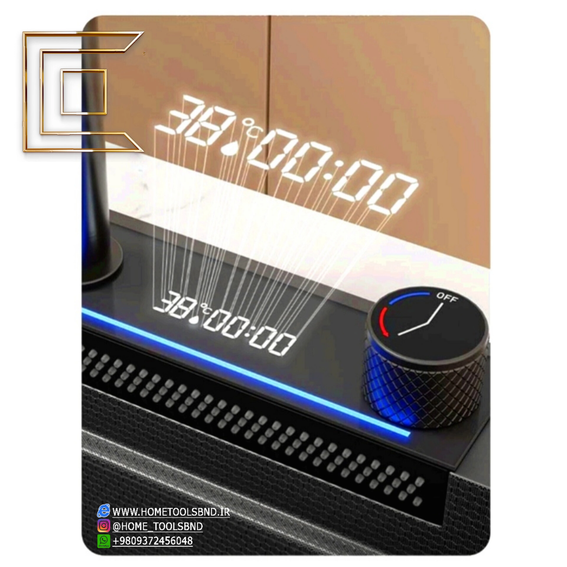 سینک ظرفشویی آبشاری هوشمند مدل پیانویی 5 کلید نمایشگردار دیجیتال طرح لانه زنبوری sus304  گرید A برند هوادیائو اصلی رنگ نوک مدادی