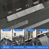 سینک ظرفشویی آبشاری هوشمند مدل پیانویی 5 کلید نمایشگردار دیجیتال طرح لانه زنبوری sus304 گرید A برند هوادیائو اصلی رنگ نوک مدادی