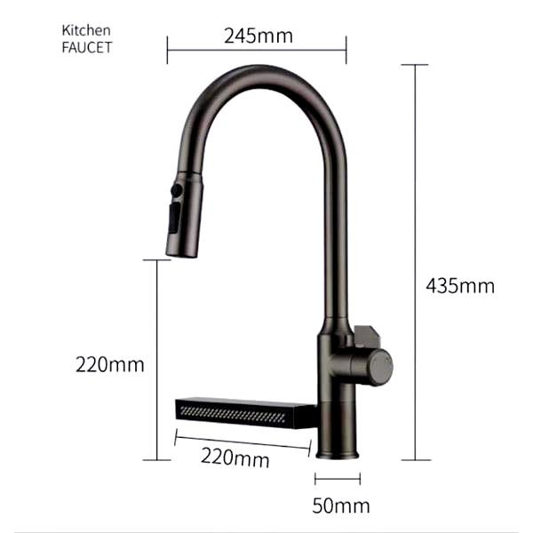 شیر آبشاری 70 سانتیمتر با سه حالت پاشش آب، راحتی و کارایی را به شما هدیه میدهد.