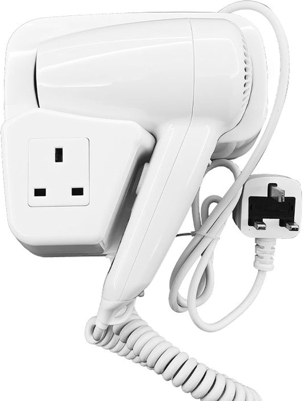 نمای جانبی از سشوار دیواری HuaDiao در محیط بهداشتی