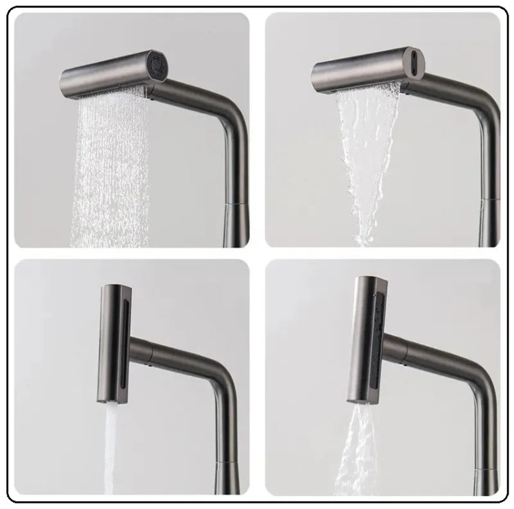 نصب شیر روشویی چهارحالته HuaDiao در یک فضای ساده