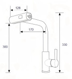 اهرم کنترل آب شیر HuaDiao با دستگیره راحت