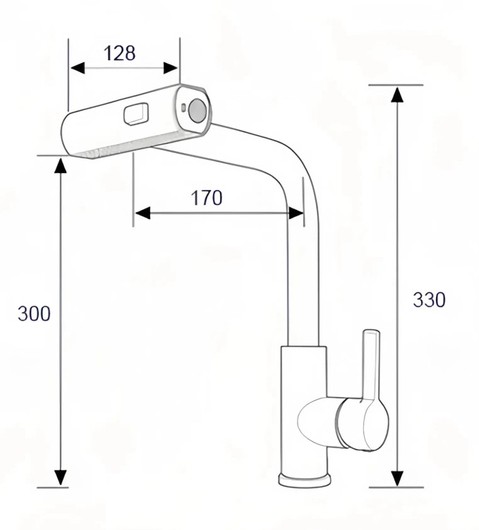اهرم کنترل آب شیر HuaDiao با دستگیره راحت