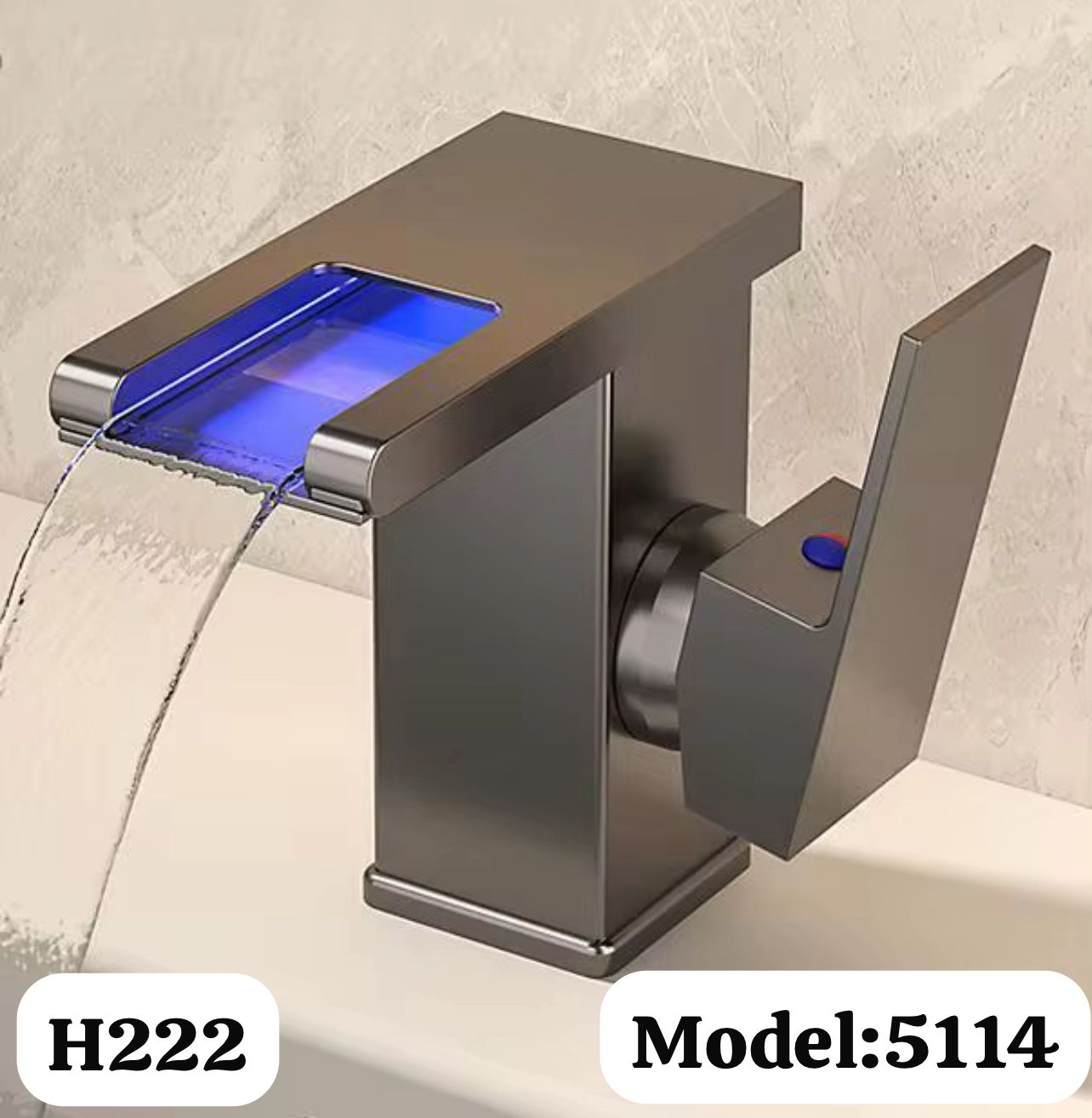 تصویر کامل از شیر روشویی رنگ دودی