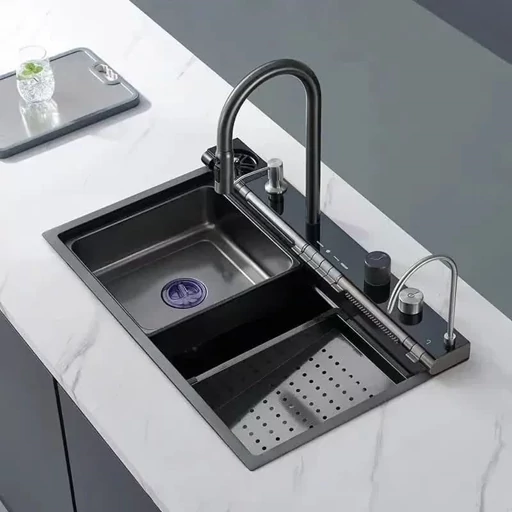 سینک ظرفشویی پیانویی برند اسمارت مت SMART MAT